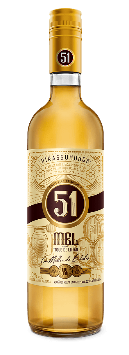Bebida Mista Alcoólica Mel com Toque de Limão 51 Garrafa 740ml